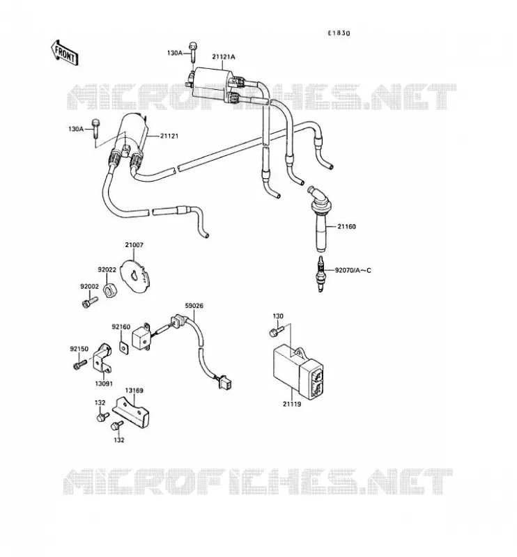 SYSTEME D&acute;ALLUMAGE Kawasaki MOTOS 1000 1989 ZX-10  ZX1000-B2