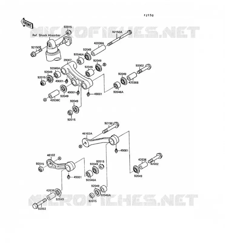 SUSPENSION Kawasaki MOTOS 1000 1989 ZX-10  ZX1000-B2