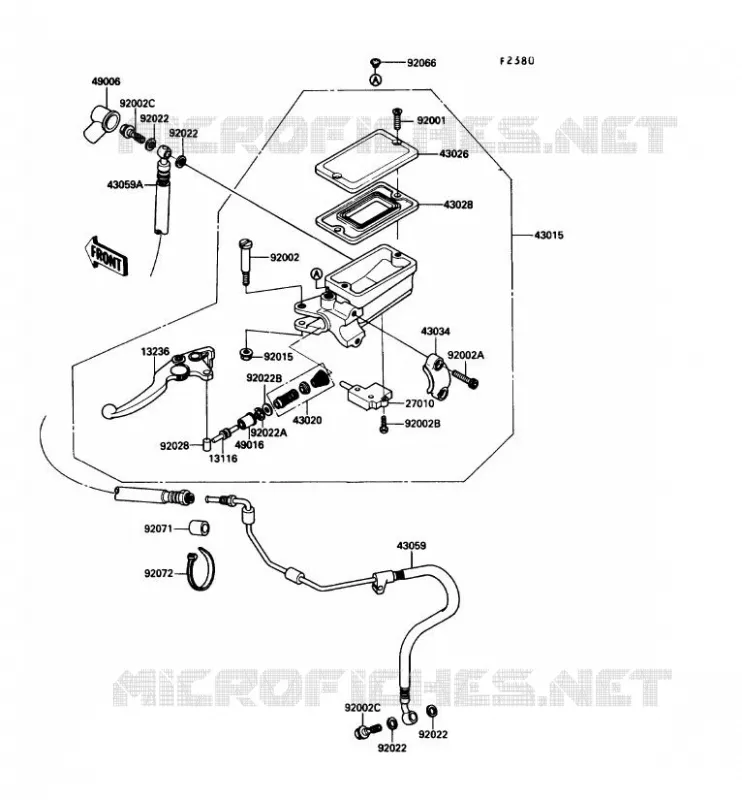 EMBRAYAGE MAITRE CYLINDRE Kawasaki MOTOS 1000 1990 ZX-10  ZX1000-B3