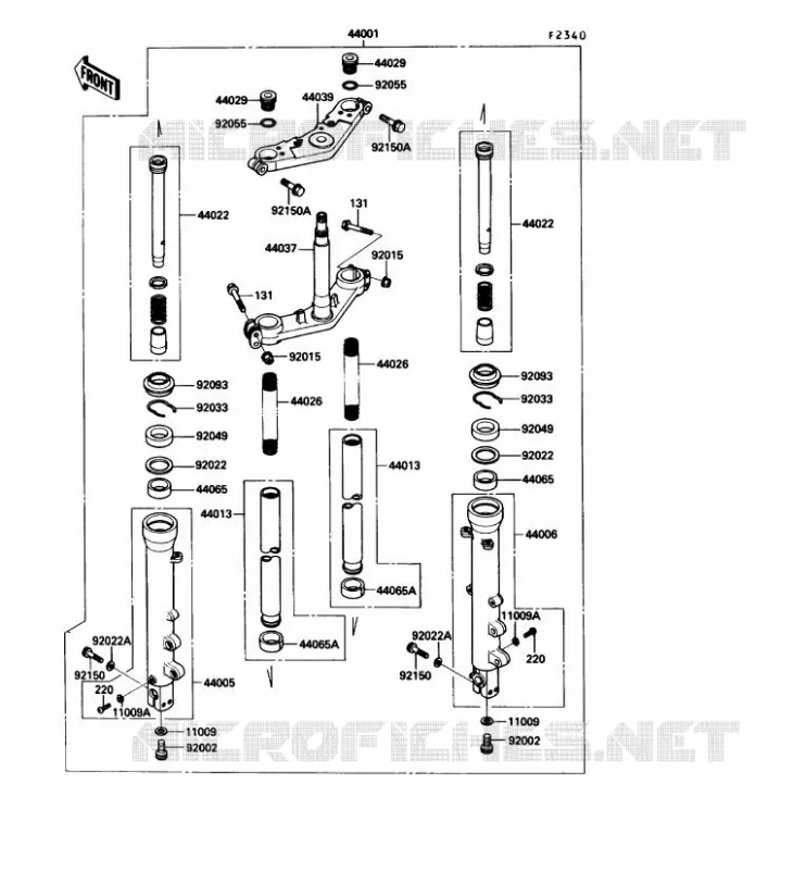 FOURCHE Kawasaki MOTOS 1000 1990 ZX-10  ZX1000-B3