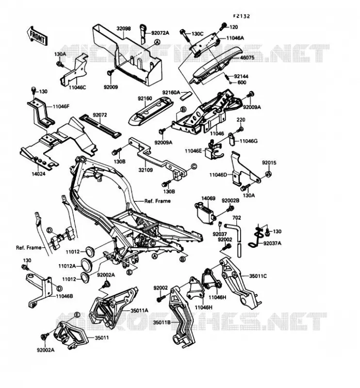 SUPPORT BATTERIE Kawasaki MOTOS 1000 1990 ZX-10  ZX1000-B3