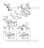 CACHE LAT&Eacute;RAL/GARDE CHAINE pour Kawasaki ZX-10