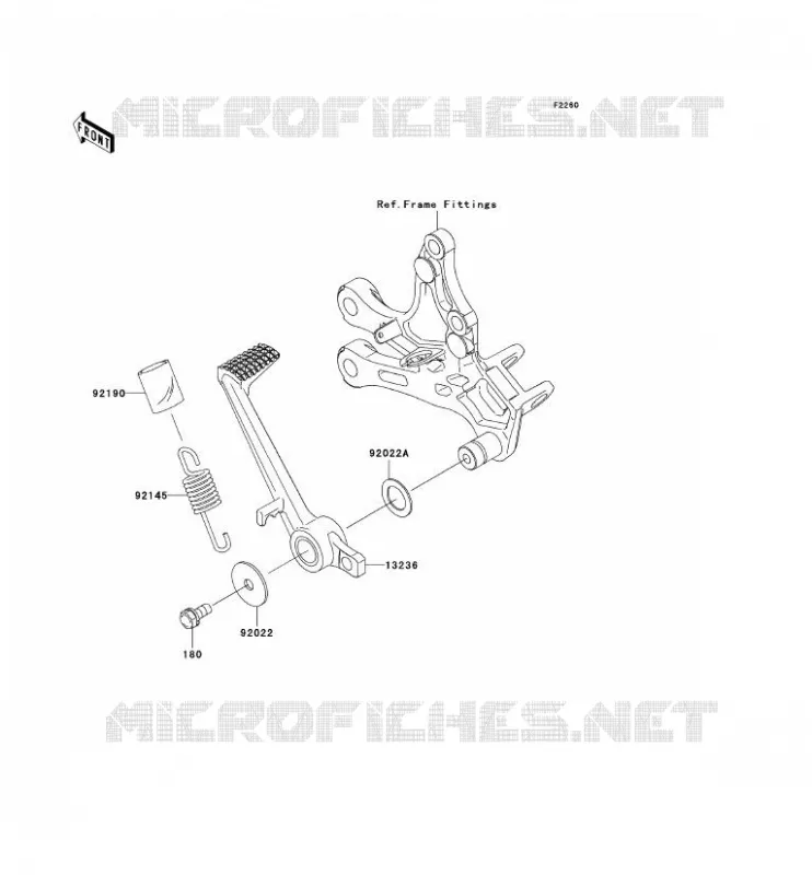 PEDALE DE FREIN Kawasaki MOTOS 1000 2004 NINJA ZX-10R  ZX1000-C1H