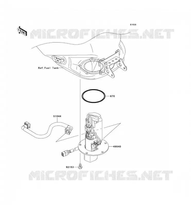 POMPE A ESSENCE Kawasaki MOTOS 1000 2006 NINJA ZX-10R  ZX1000D6F