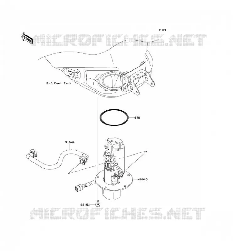 POMPE A ESSENCE Kawasaki MOTOS 1000 2006 NINJA ZX-10R  ZX1000D6F