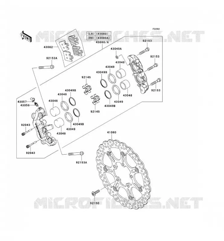 FREIN AVANT Kawasaki MOTOS 1000 2006 NINJA ZX-10R  ZX1000D6F