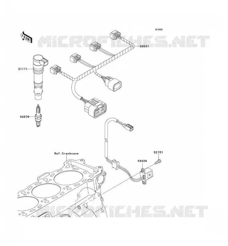 SYSTEME D&acute;ALLUMAGE Kawasaki MOTOS 1000 2007 NINJA ZX-10R  ZX1000D7F