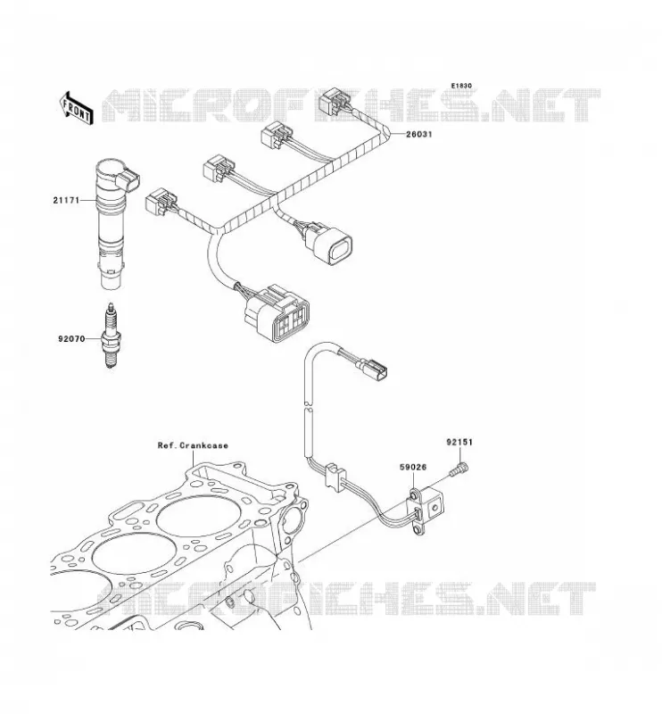 SYSTEME D&acute;ALLUMAGE Kawasaki MOTOS 1000 2007 NINJA ZX-10R  ZX1000D7F