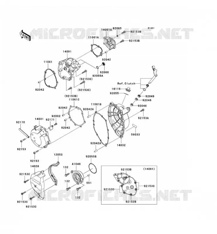 COUVERCLES MOTEUR Kawasaki MOTOS 1000 2007 NINJA ZX-10R  ZX1000D7FA