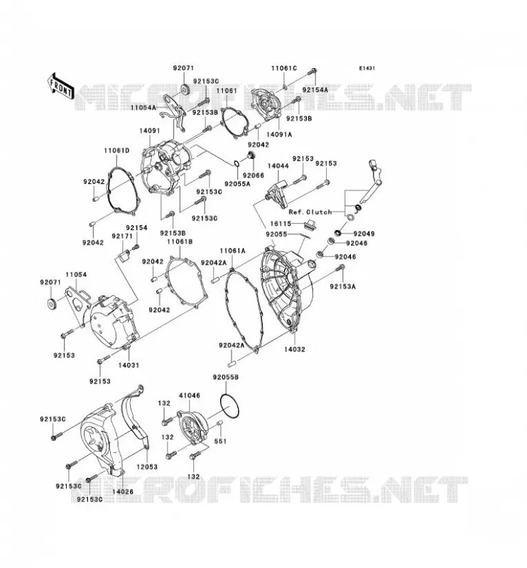 COUVERCLES MOTEUR Kawasaki MOTOS 1000 2008 NINJA ZX-10R  ZX1000E8F