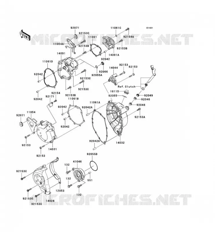 COUVERCLES MOTEUR Kawasaki MOTOS 1000 2008 NINJA ZX-10R  ZX1000E8F