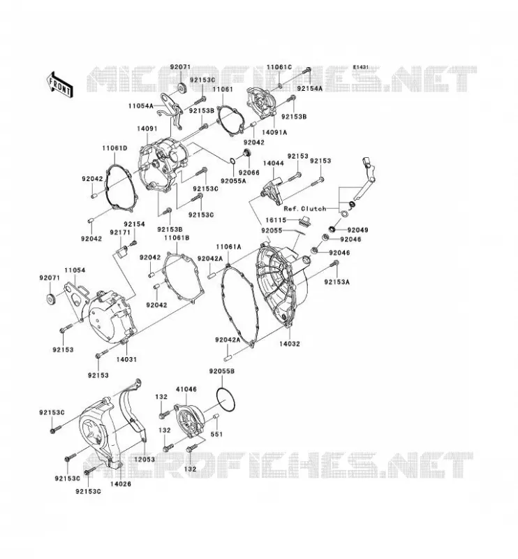 COUVERCLES MOTEUR Kawasaki MOTOS 1000 2009 NINJA ZX-10R  ZX1000E9F