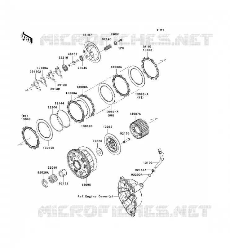 EMBRAYAGE Kawasaki MOTOS 1000 2009 NINJA ZX-10R  ZX1000E9F
