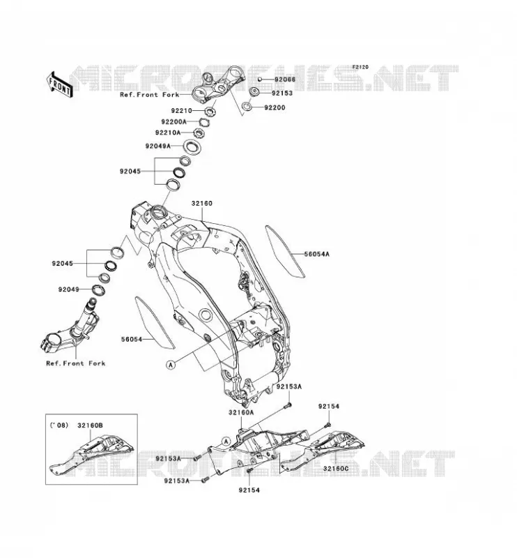 CH&Acirc;SSIS Kawasaki MOTOS 1000 2009 NINJA ZX-10R  ZX1000E9F