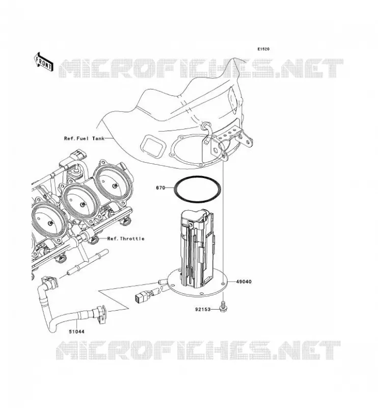 POMPE A ESSENCE Kawasaki MOTOS 1000 2009 NINJA ZX-10R  ZX1000E9F