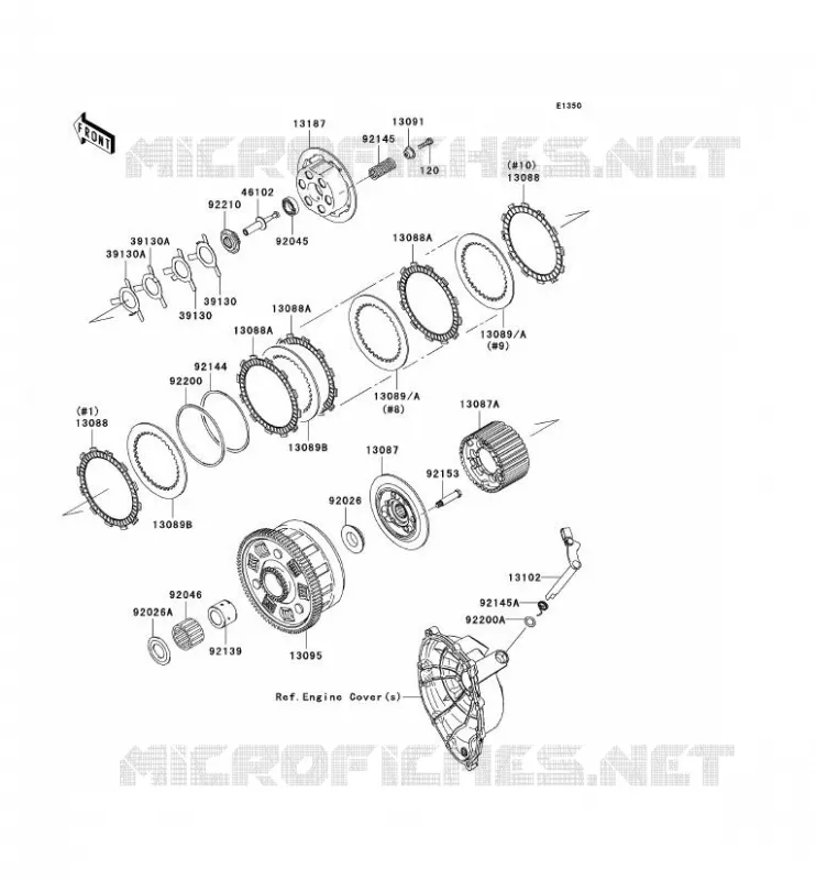 EMBRAYAGE Kawasaki MOTOS 1000 2009 NINJA ZX-10R  ZX1000E9F