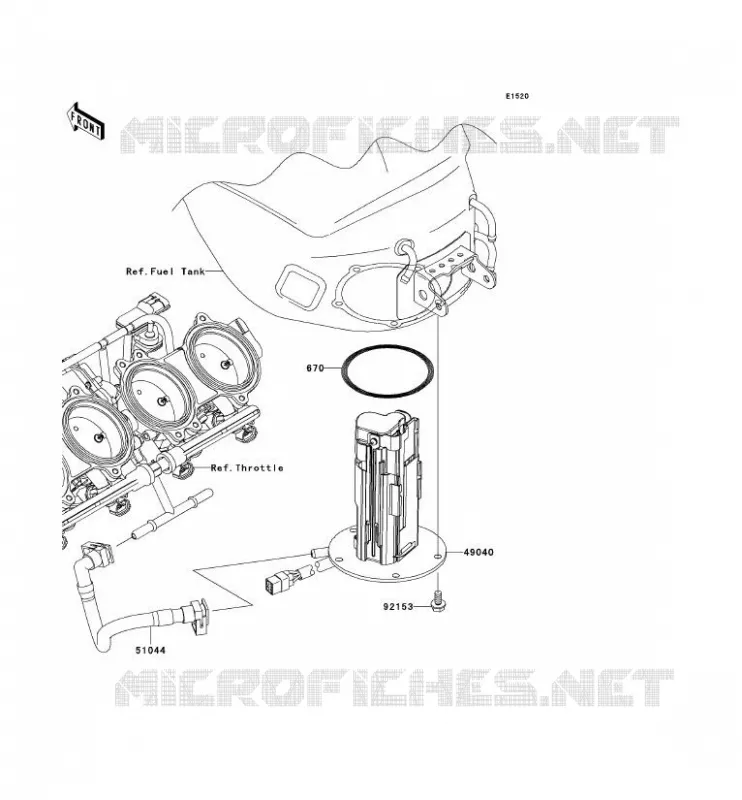 POMPE A ESSENCE Kawasaki MOTOS 1000 2010 NINJA ZX-10R  ZX1000FAF