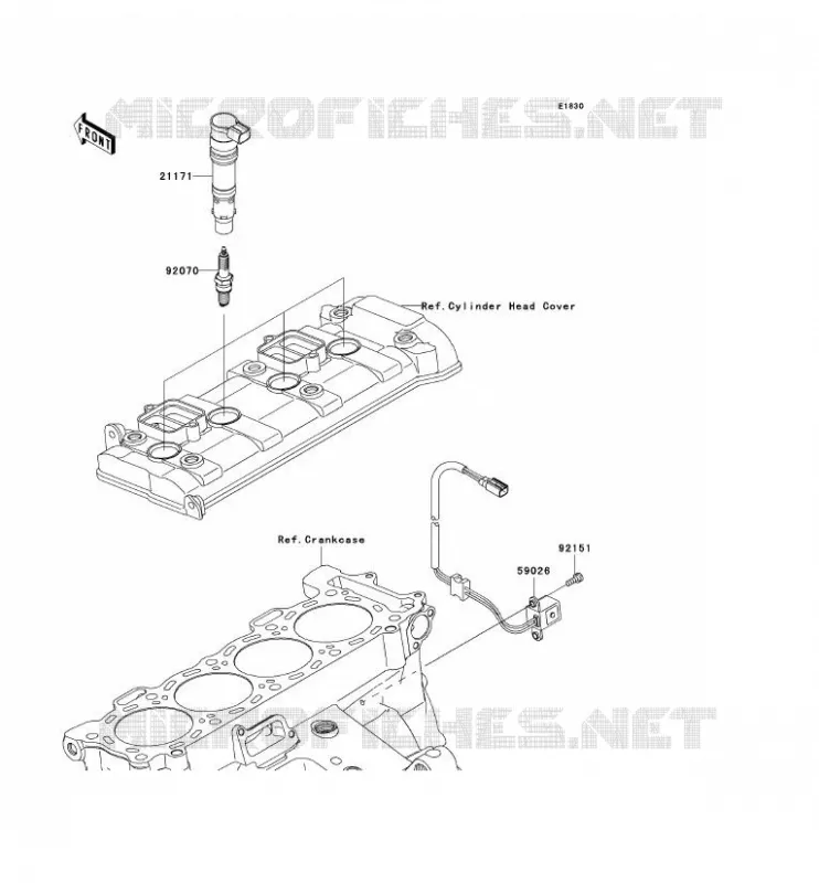SYSTEME D&acute;ALLUMAGE Kawasaki MOTOS 1000 2010 NINJA ZX-10R  ZX1000FAFA