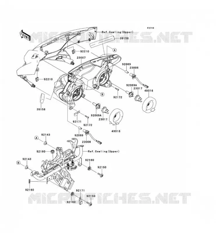 OPTIQUE(S) Kawasaki MOTOS 1000 2012 Z1000SX  ZX1000GCF