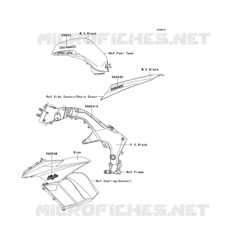 STICKER (NOIR) Kawasaki MOTOS 1000 2012 Z1000SX  ZX1000GCF