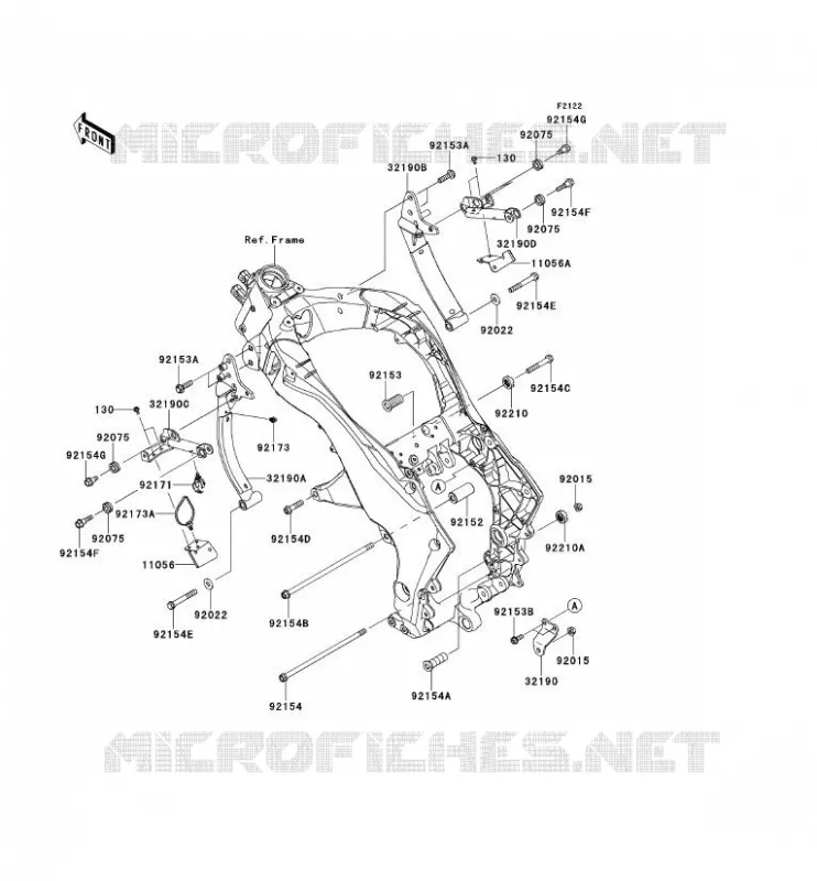 SUPPORT MOTEUR Kawasaki MOTOS 1000 2012 Z1000SX  ZX1000GCF