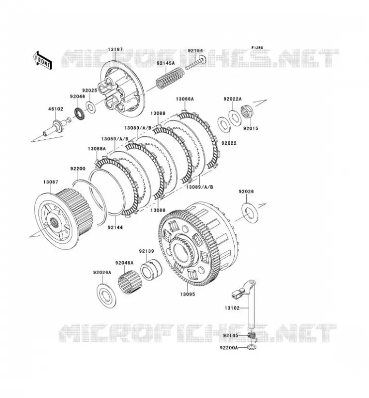EMBRAYAGE Kawasaki MOTOS 1000 2013 Z1000SX  ZX1000GDF