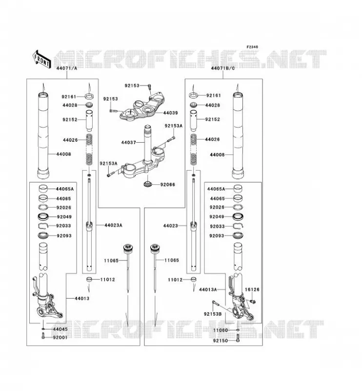 FOURCHE Kawasaki MOTOS 1000 2013 Z1000SX  ZX1000GDF