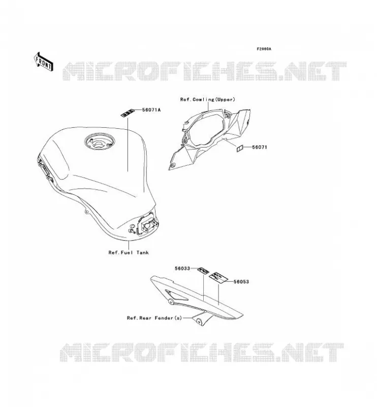 LABEL Kawasaki MOTOS 1000 2013 Z1000SX  ZX1000GDF