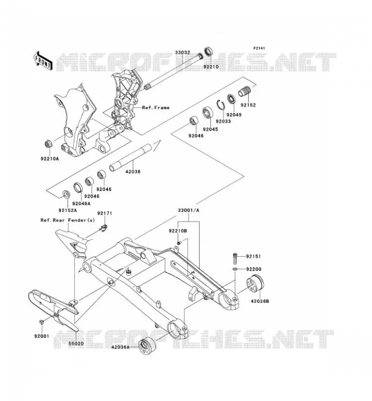 BRAS OSCILLANT Kawasaki MOTOS 1000 2011 Z1000SX ABS  ZX1000HBF