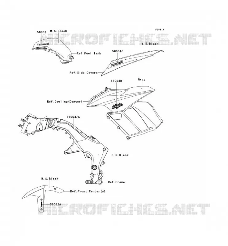 STICKER (NOIR) Kawasaki MOTOS 1000 2012 Z1000SX ABS  ZX1000HCF