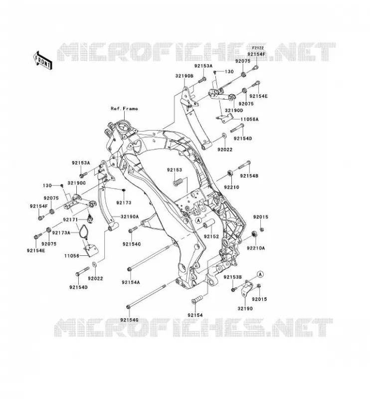 SUPPORT MOTEUR Kawasaki MOTOS 1000 2012 Z1000SX ABS  ZX1000HCF