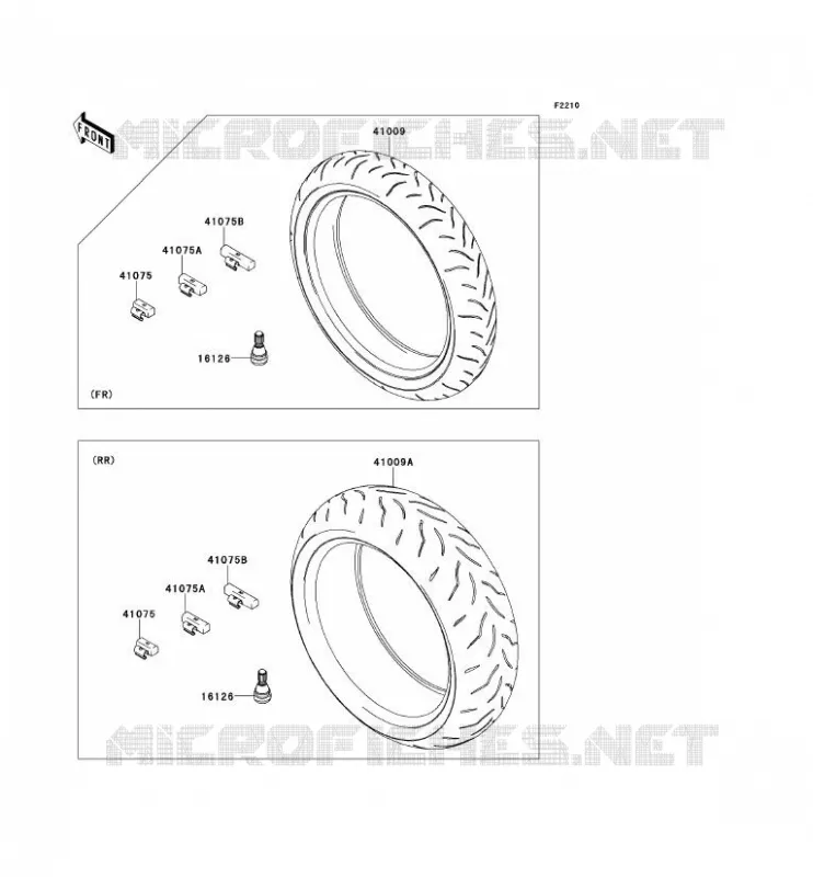 PNEUS Kawasaki MOTOS 1000 2012 Z1000SX ABS  ZX1000HCF