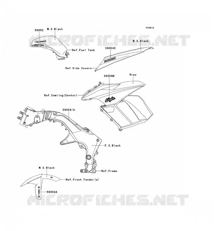 STICKER (NOIR) Kawasaki MOTOS 1000 2012 Z1000SX ABS  ZX1000HCF