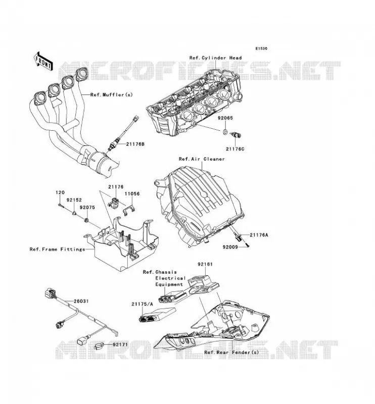 INJECTION CARBURANT Kawasaki MOTOS 1000 2012 Z1000SX ABS  ZX1000HCF