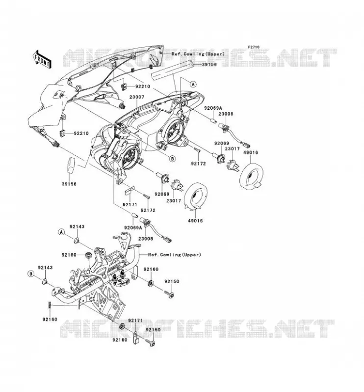 OPTIQUE(S) Kawasaki MOTOS 1000 2012 Z1000SX ABS  ZX1000HCF