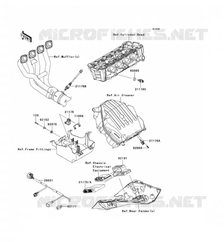 INJECTION CARBURANT Kawasaki MOTOS 1000 2012 Z1000SX ABS  ZX1000HCF