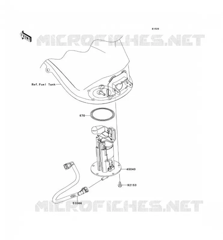 POMPE A ESSENCE Kawasaki MOTOS 1000 2012 Z1000SX ABS  ZX1000HCF