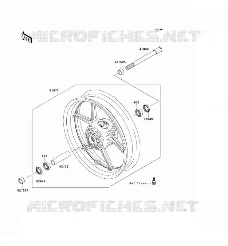 ROUE AVANT Kawasaki MOTOS 1000 2013 Z1000SX ABS  ZX1000HDF