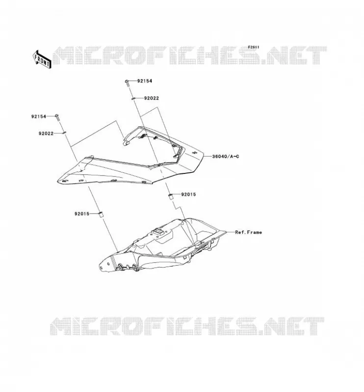 CACHE LAT&Eacute;RAL Kawasaki MOTOS 1000 2013 Z1000SX ABS  ZX1000HDF