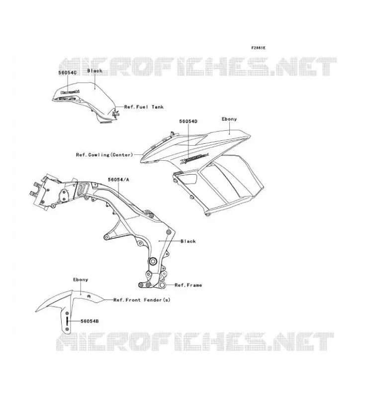 STICKER (NOIR) Kawasaki MOTOS 1000 2013 Z1000SX ABS  ZX1000HDF