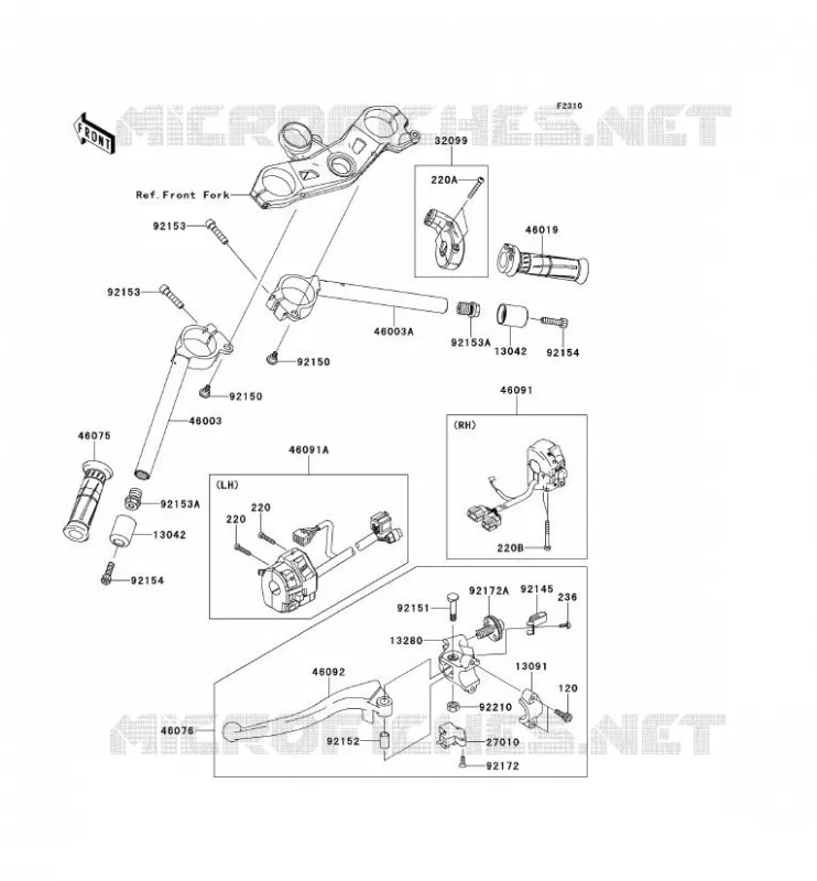 GUIDON Kawasaki MOTOS 1000 2011 NINJA ZX-10R  ZX1000JBF