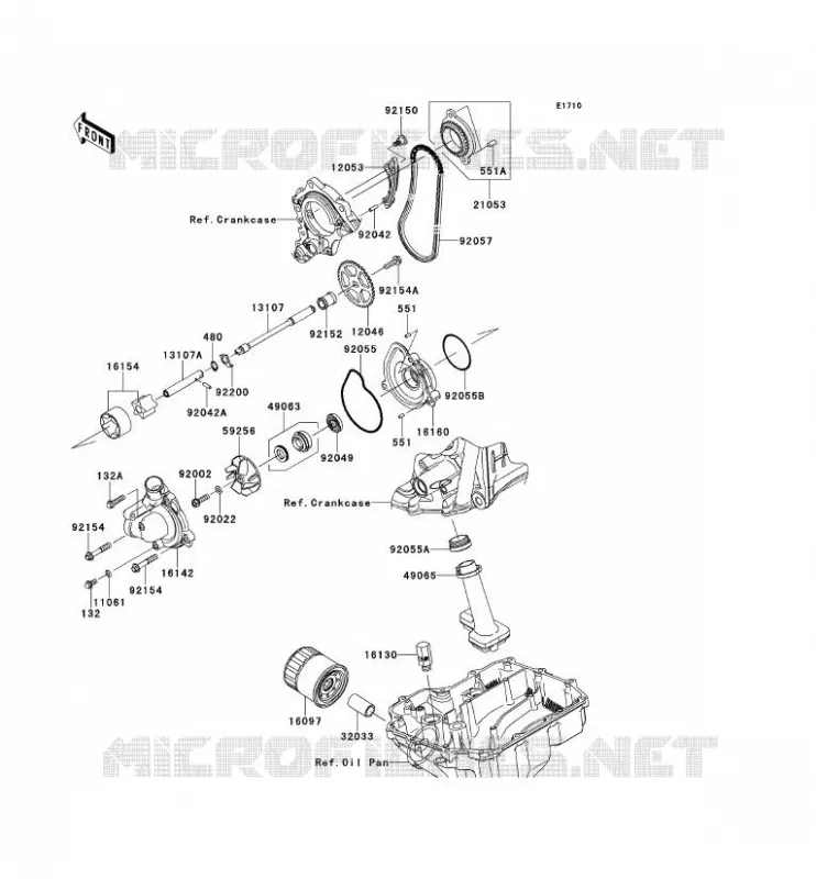 POMPE A HUILE Kawasaki MOTOS 1000 2012 NINJA ZX-10R  ZX1000JCF