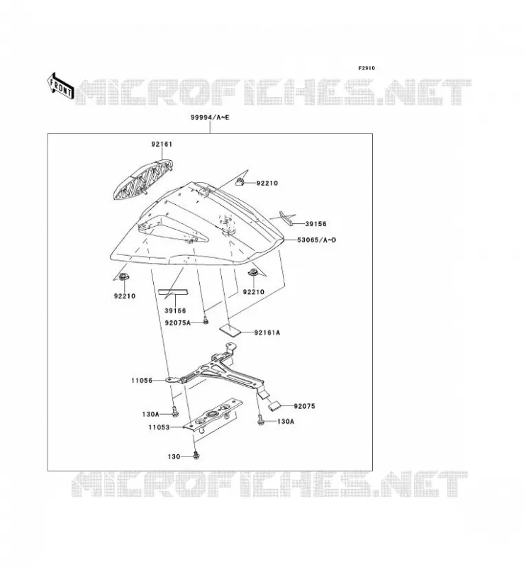 ACCESSOIRE (COUVRE SELLE) Kawasaki MOTOS 1000 2012 NINJA ZX-10R  ZX1000JCF