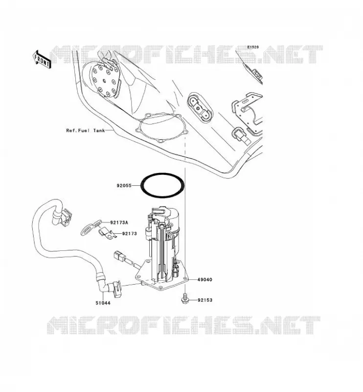 POMPE A ESSENCE Kawasaki MOTOS 1000 2012 NINJA ZX-10R  ZX1000JCF