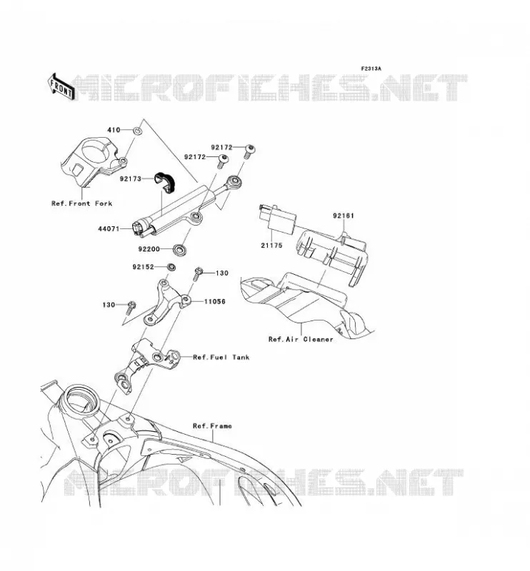 AMORTISSEUR DE DIRECTION Kawasaki MOTOS 1000 2013 NINJA ZX-10R  ZX1000JDF