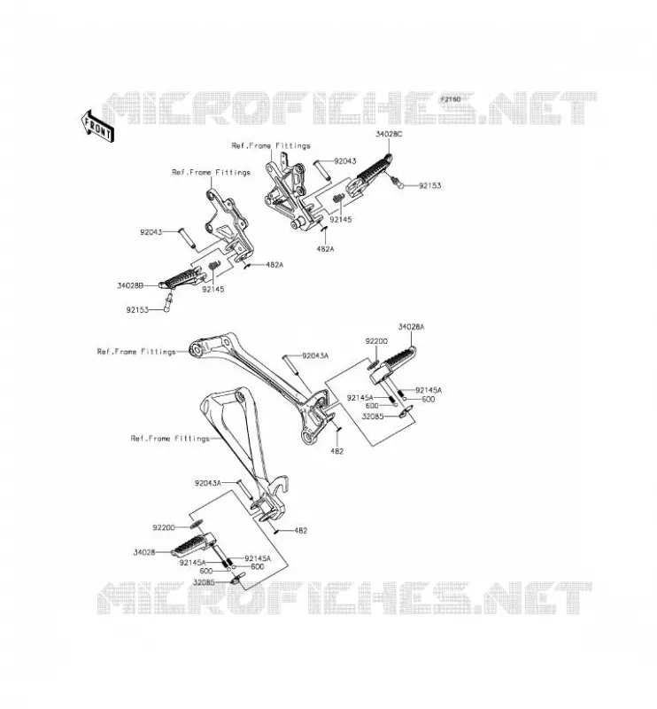 REPOSE PIED Kawasaki MOTOS 1000 2015 NINJA ZX-10R  ZX1000JFF