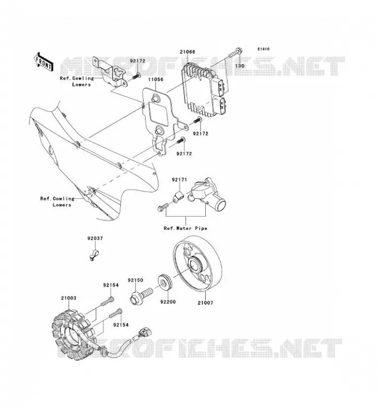 G&Eacute;N&Eacute;RATEUR Kawasaki MOTOS 1000 2011 NINJA ZX-10R ABS  ZX1000KBF