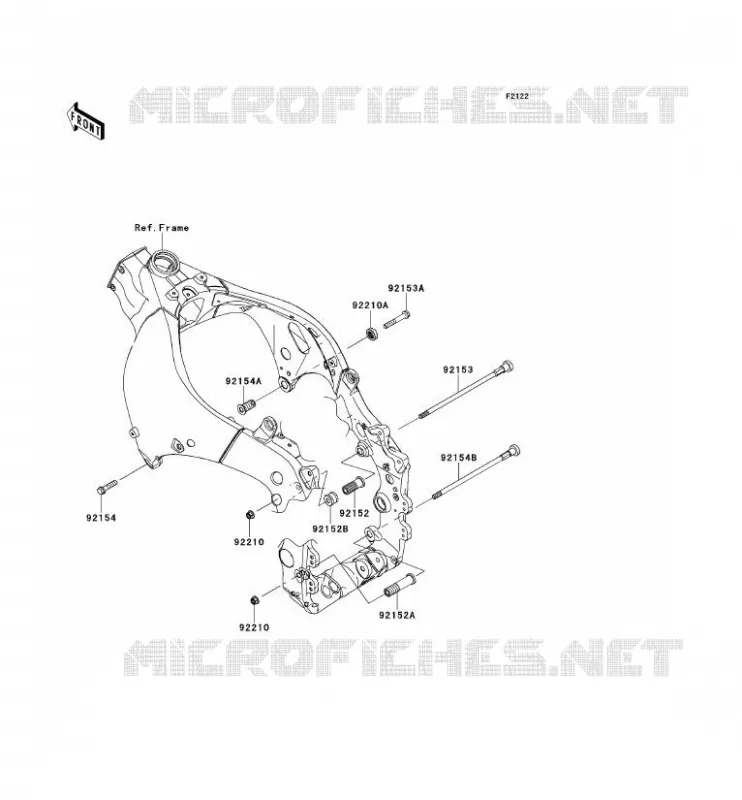 SUPPORT MOTEUR Kawasaki MOTOS 1000 2011 NINJA ZX-10R ABS  ZX1000KBF