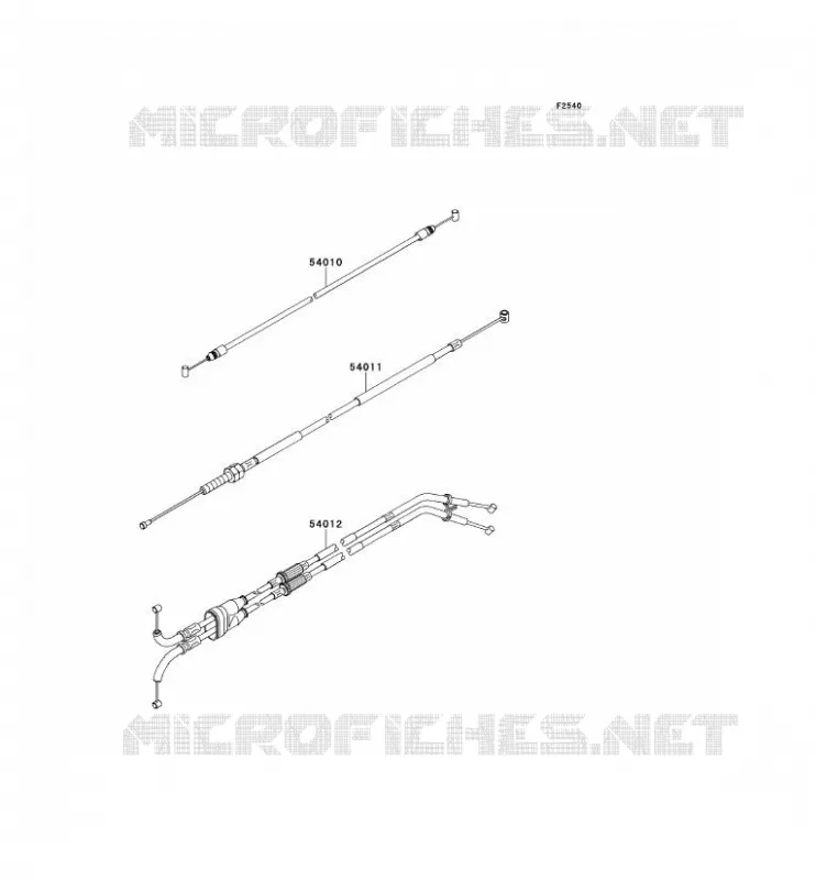 CABLES Kawasaki MOTOS 1000 2011 NINJA ZX-10R ABS  ZX1000KBF