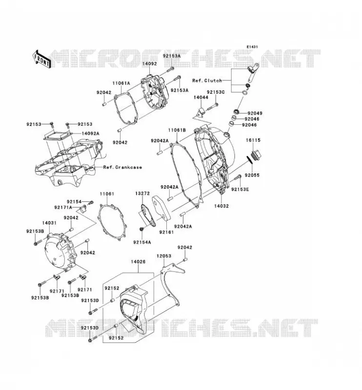 COUVERCLES MOTEUR Kawasaki MOTOS 1000 2012 NINJA ZX-10R ABS  ZX1000KCF